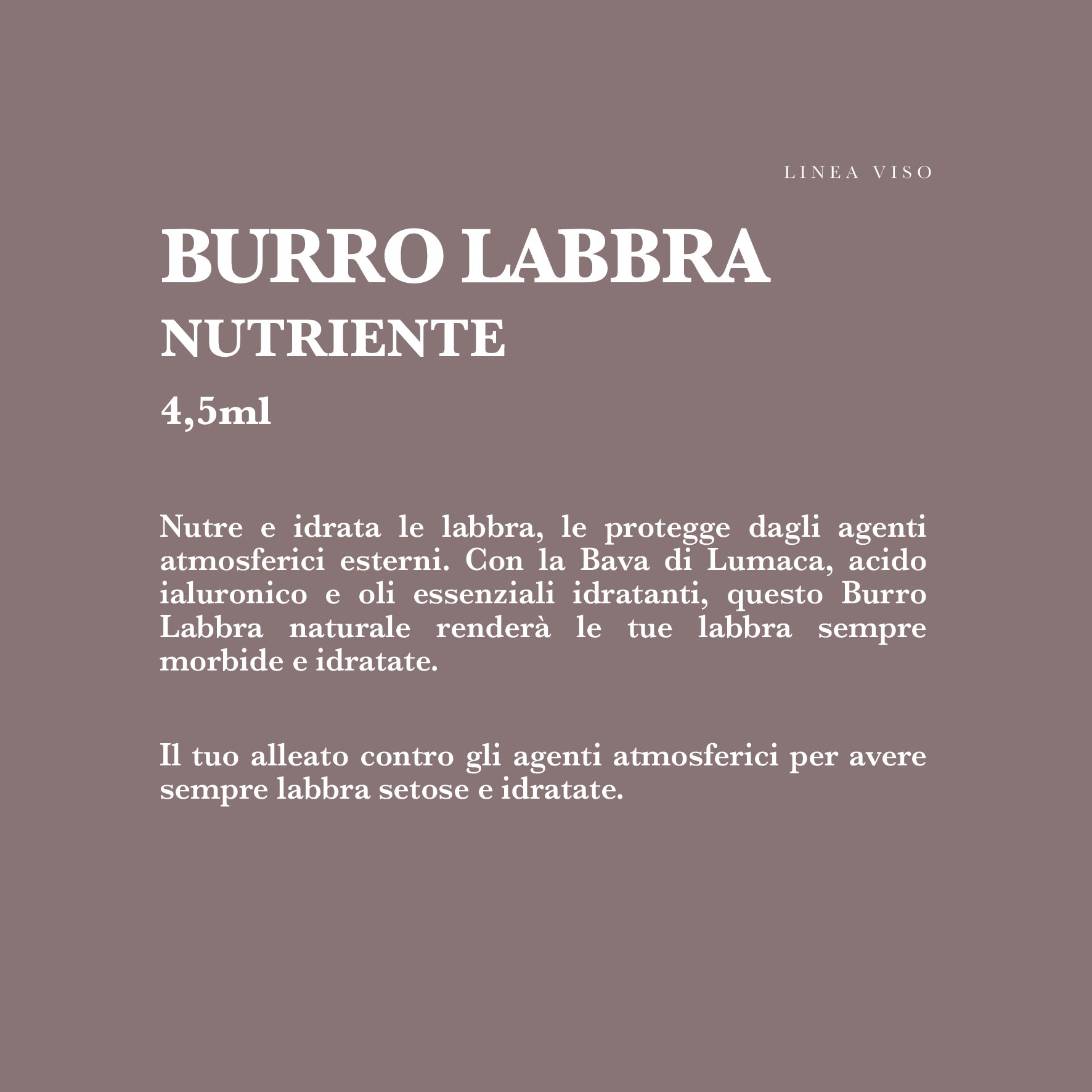 BURRO LABBRA Naturale alla bava di lumaca
