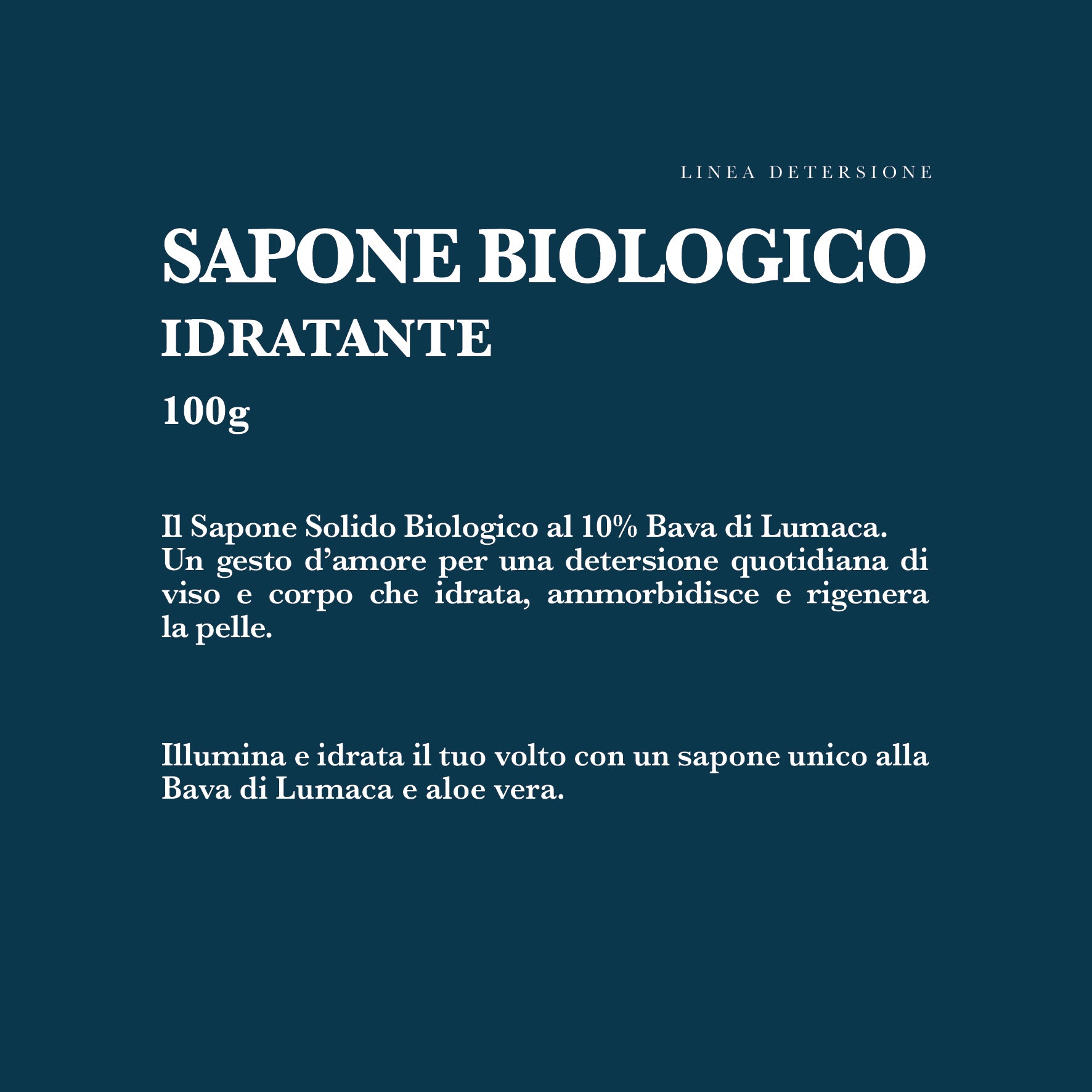 SAPONE biologico delicato con 20% bava di lumaca