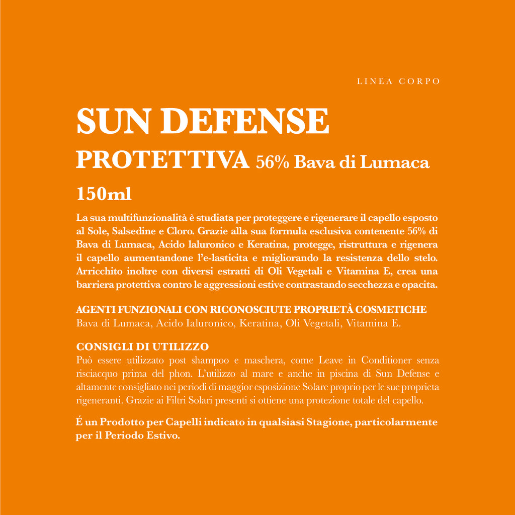 PROTEZIONE CAPELLI SUN DEFENSE con il 56% di Bava di Lumaca