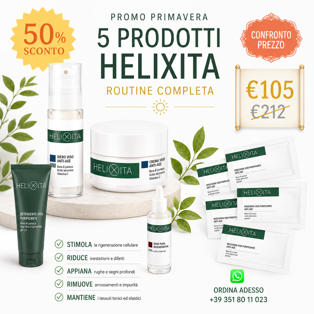 Protocollo Rigenerazione Totale — Edizione Primavera Crema Viso 80% + Siero Viso 92% + 3 prodotti in omaggio