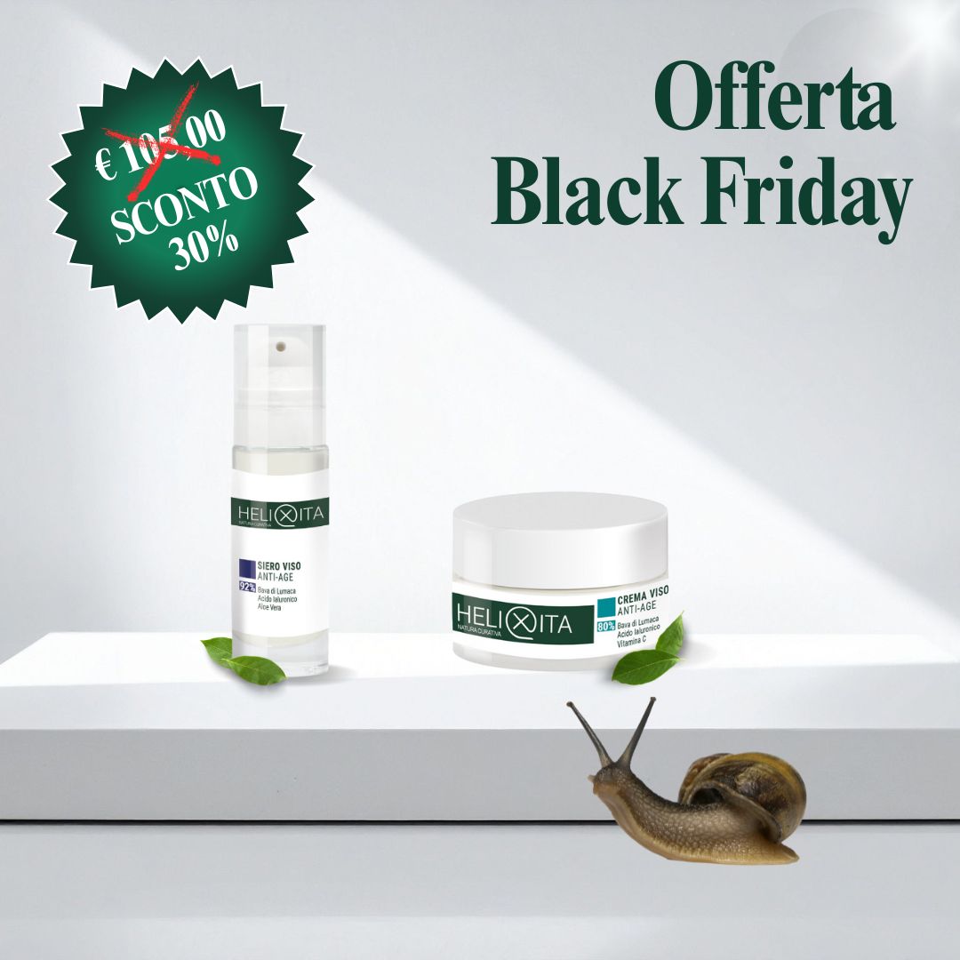 Anti Age Black Friday alla bava di lumaca concentrata: Crema viso + Siero