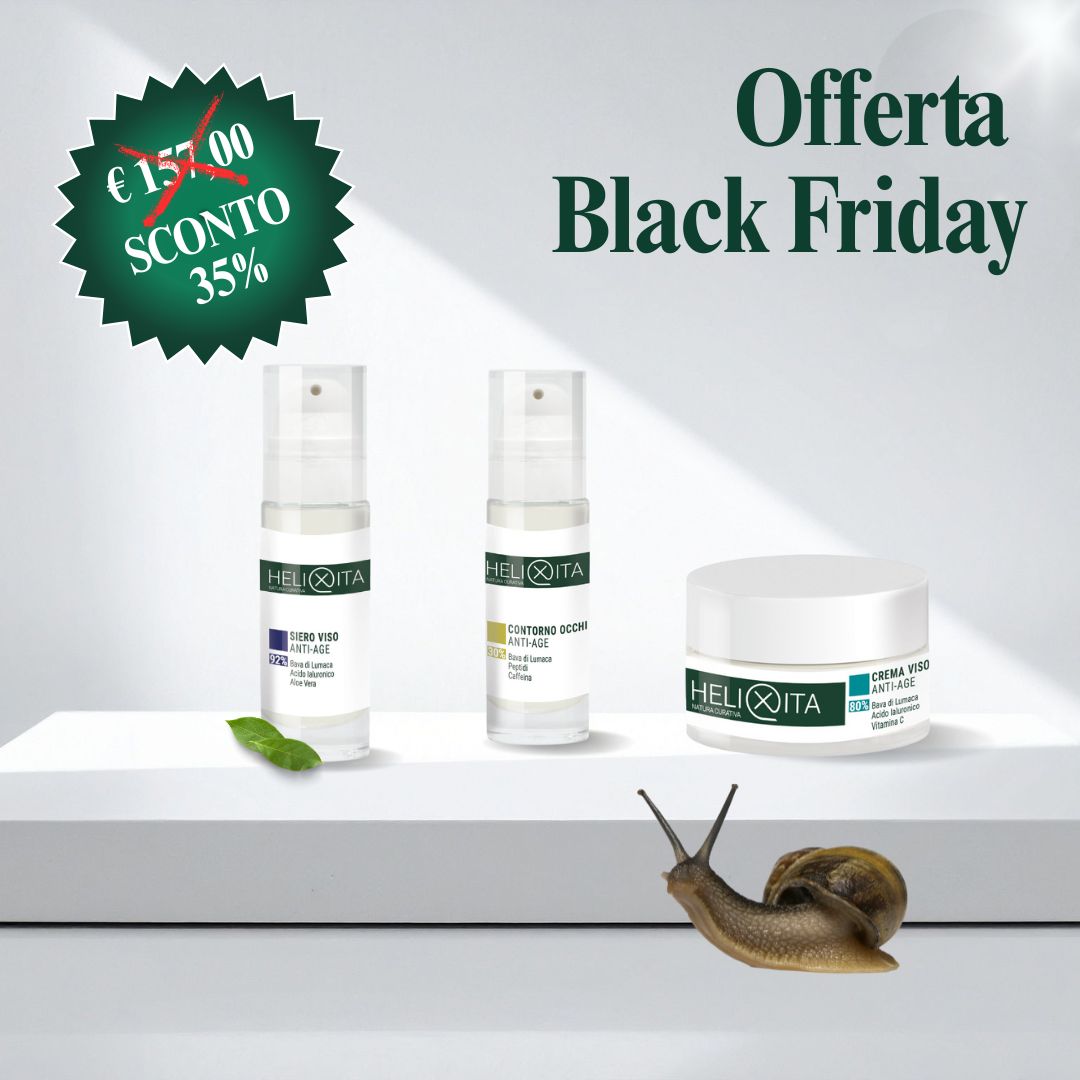 Anti Age "Intensive" Black Friday alla bava di lumaca concentrata: Crema viso + Siero + Contorno occhi